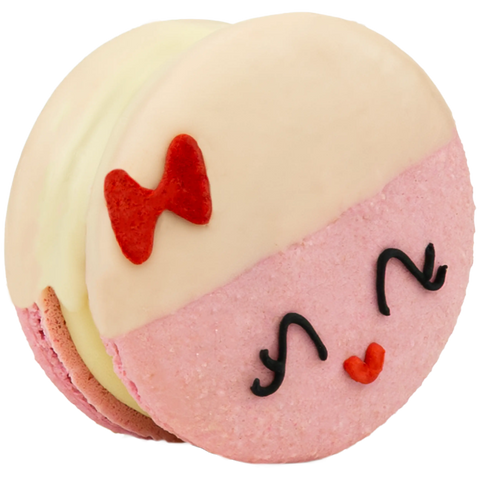 Strawberry White Ganache Macroron